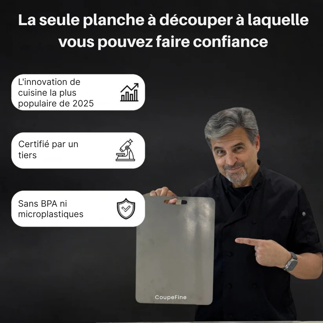 CoupeFine™ – Planche à découper en titane
