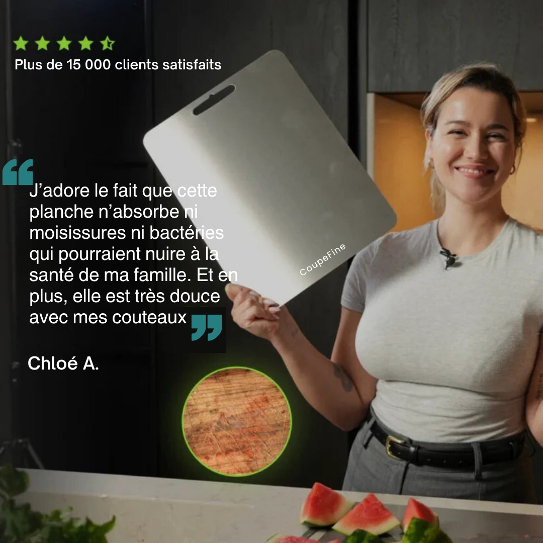 CoupeFine™ – Planche à découper en titane